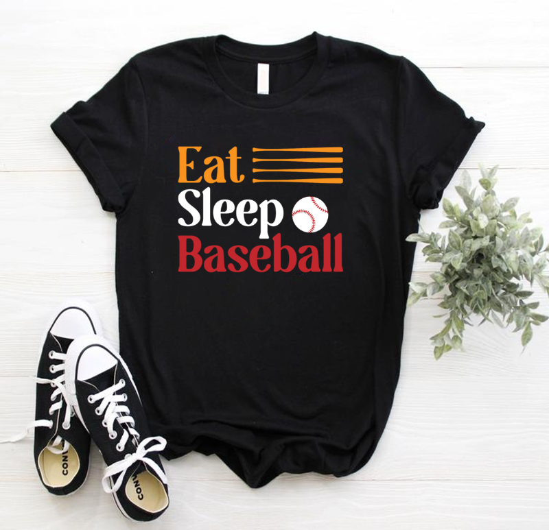 Eat Sleep Baseball T-Shirt Design