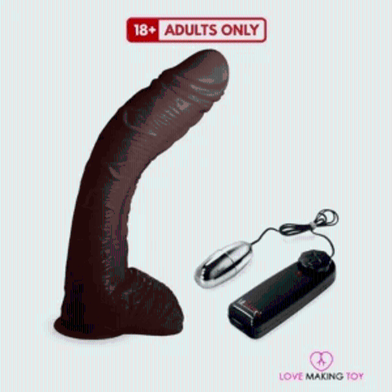 Buy Dark Chocolate Vibrating Big Dildo in India | Call: 9836794089